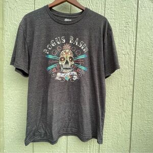 Blue 84 Shirts Mens Large Grey Skull Face‎ Print Hollowee Casual Unique comfort